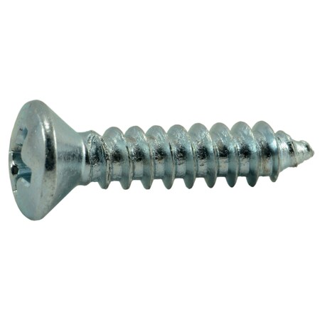 Sheet Metal Screw, #8 X 3/4 In, Zinc Plated Steel Oval Head Phillips Drive, 50 PK